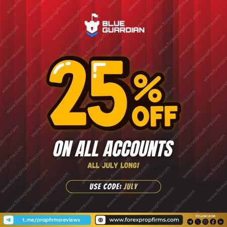 BLUE GUARDIAN: 25% Off Trading Accounts in July!