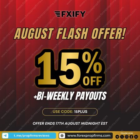 FXIFY August Flash Offer: Save 15% on Challenges!