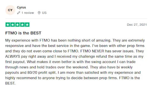 Ftmo trustpilot review 1