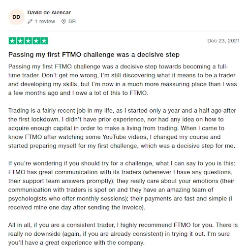 Ftmo trustpilot review 2