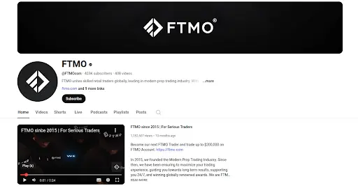 Ftmo youtube channel